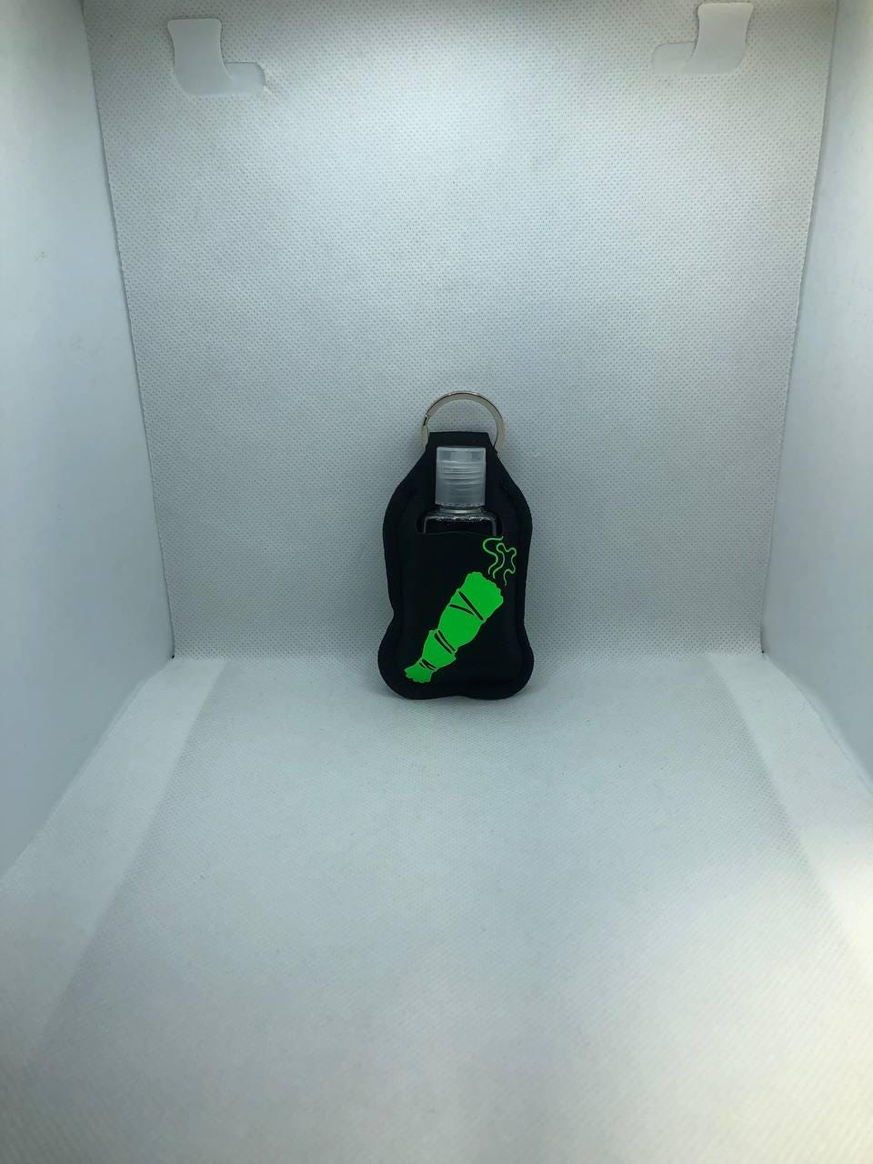 Black Glow In The Dark Burning Sage with "there's not enough sage for this" Hand Sanitizer Keychain/Lotion Keychain/Sunscreen