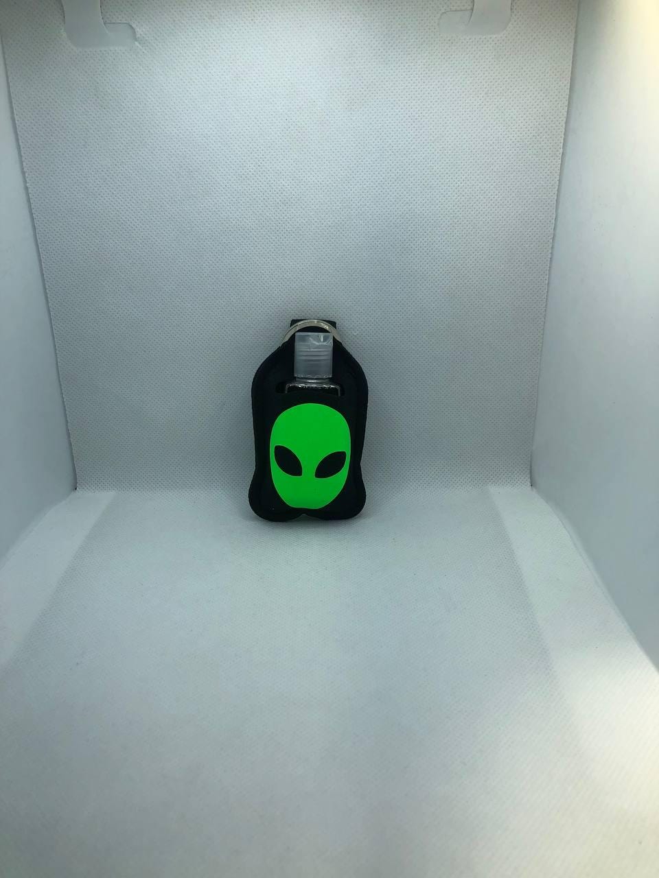 Black Glow In The Dark Alien "I believe" Hand Sanitizer Keychain/Lotion Keychain/Sunscreen Keychain