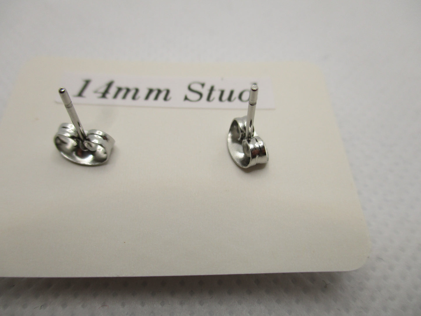 14MM Hypoallergenic Stainless-Steel Small Pink Flower With Some Glitter Stud Earrings (Not a real dried flower)
