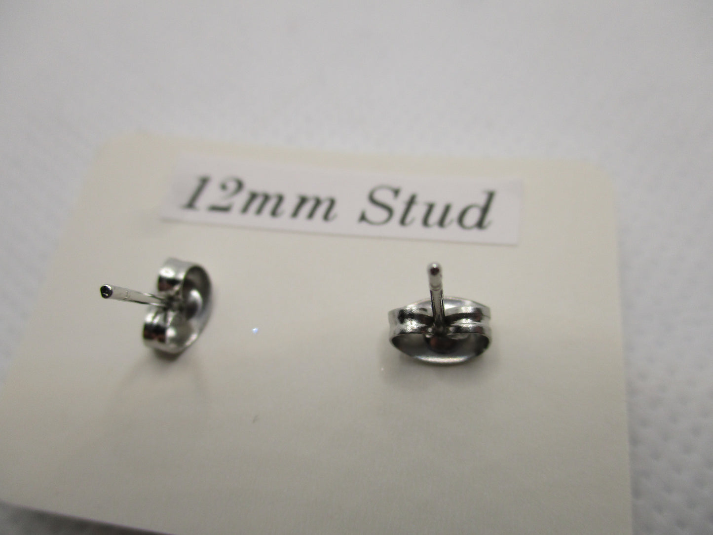 12MM Hypoallergenic Stainless-Steel Small Pink Flower Stud Earrings (Not a real dried flower)