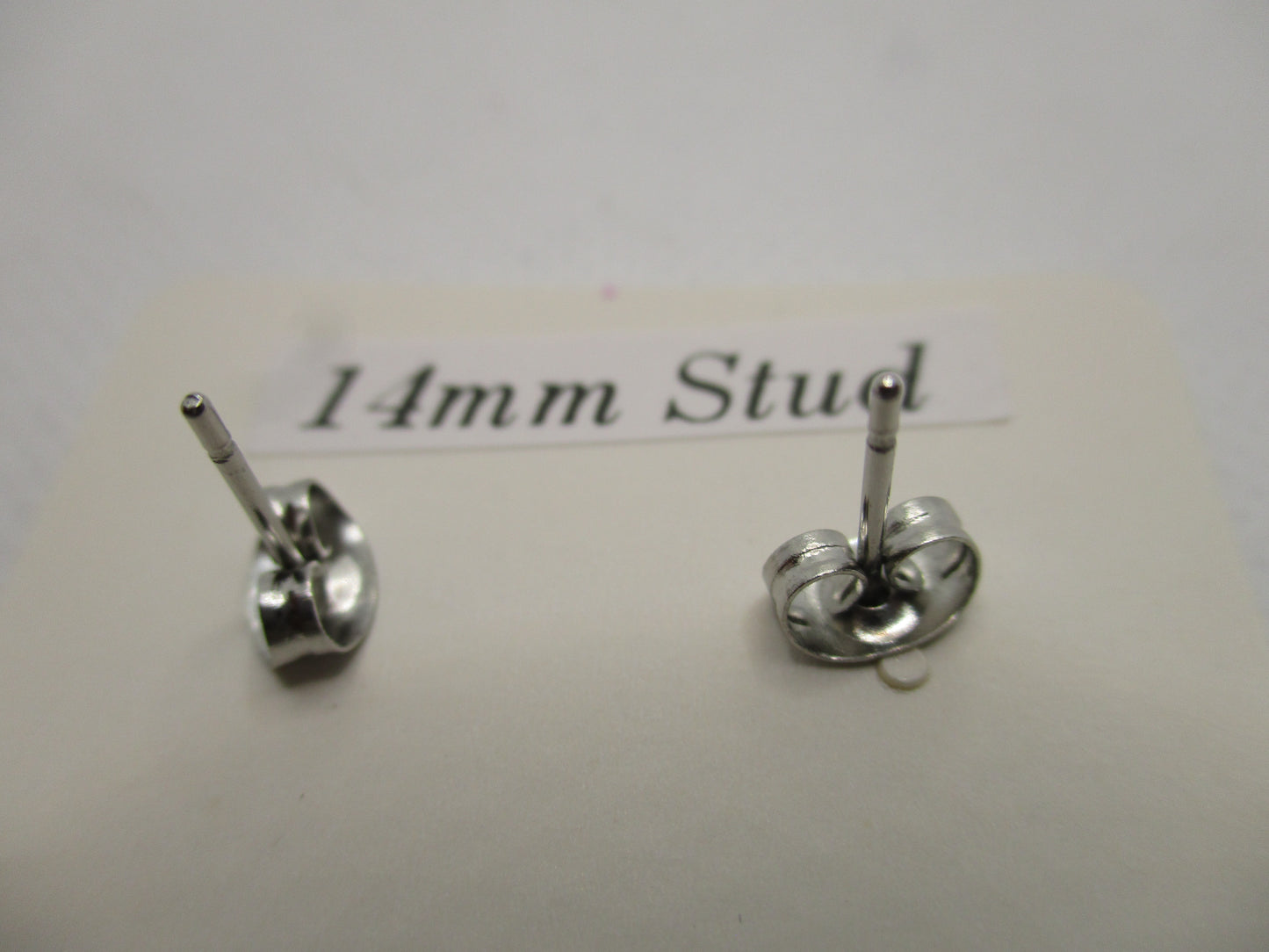 14MM Hypoallergenic Stainless-Steel Small Blue Flower With Some Glitter Stud Earrings (Not a real dried flower)