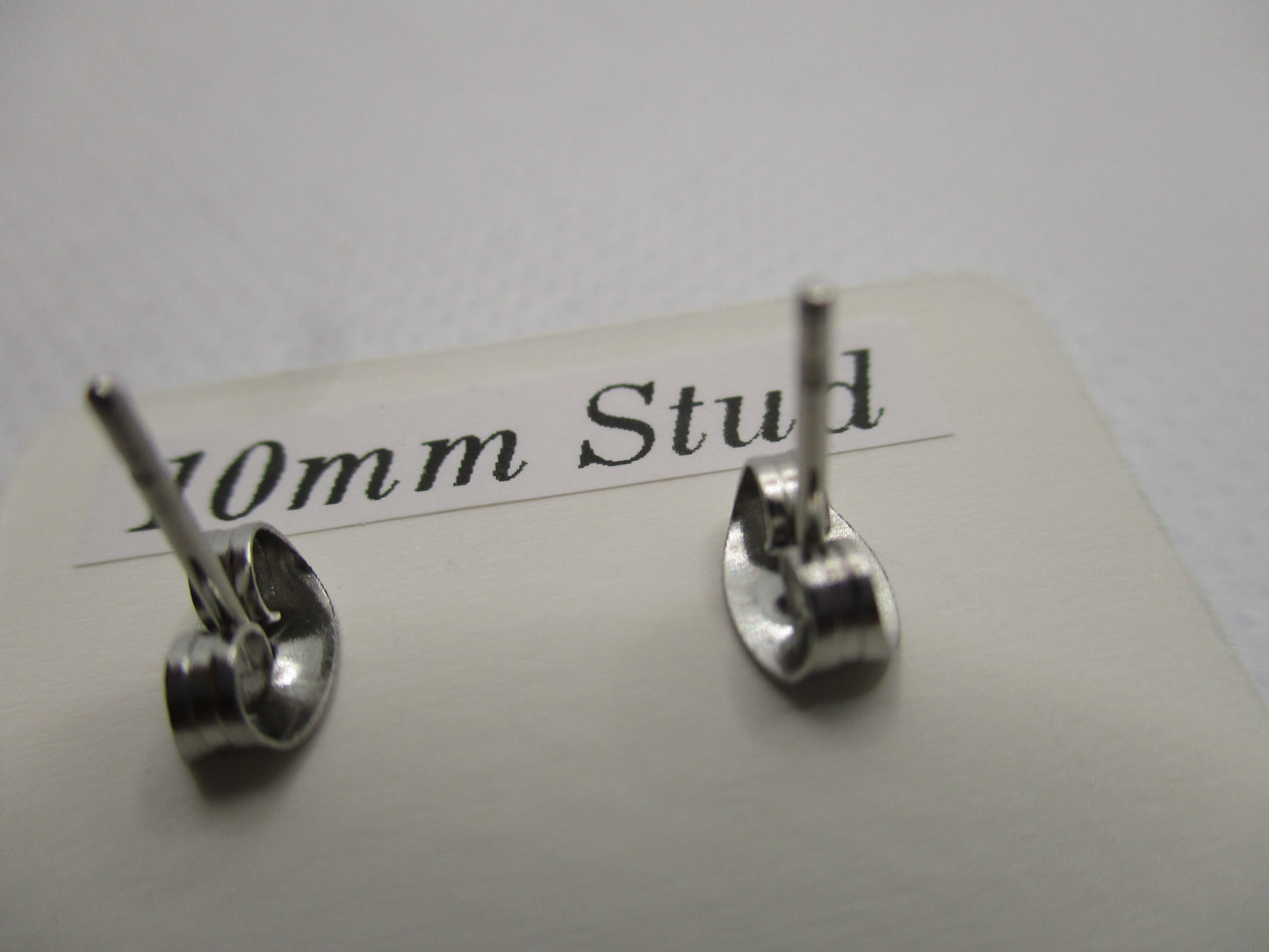 10MM Hypoallergenic Stainless-Steel Small Blue Flower Petal With Some Glitter Stud Earrings (Not a Real Dried Flower)