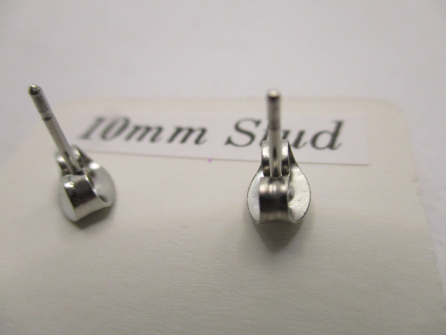 10MM Hypoallergenic Stainless-Steel Small Pink Flower With Some Glitter Stud Earrings (Not a real dried flower)