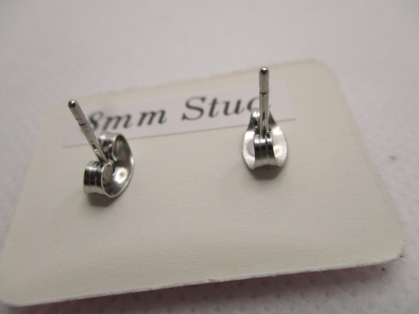 8MM Hypoallergenic Stainless-Steel Small Dark Pink Flower With Some Glitter Stud Earrings (Not a real dried flower)