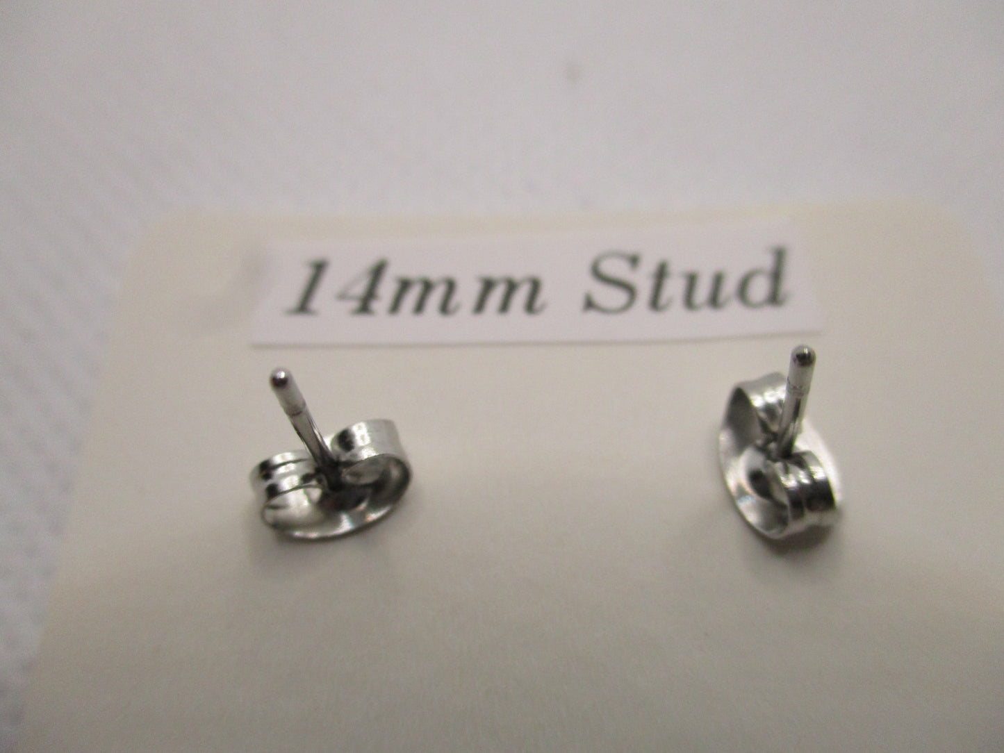 14MM Hypoallergenic Stainless-Steel Small Pink Flower With Some Glitter Stud Earrings (Not a real dried flower)