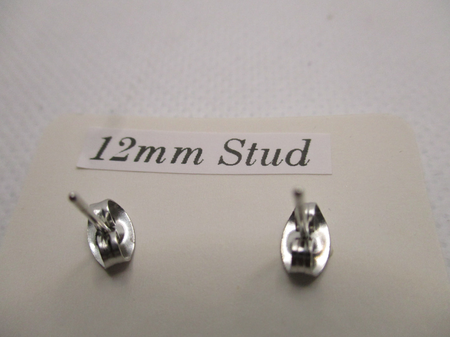 12MM Hypoallergenic Stainless-Steel Small Purple Flower Stud Earrings (Not a real dried flower)