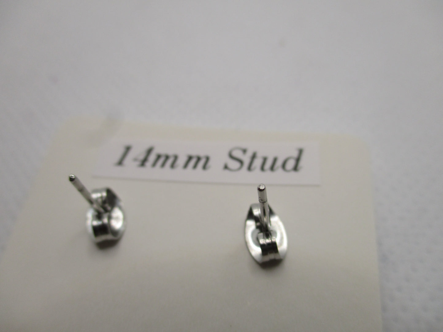 14MM Hypoallergenic Stainless-Steel Small Purple Flower With Some Glitter Stud Earrings (Not a real dried flower)