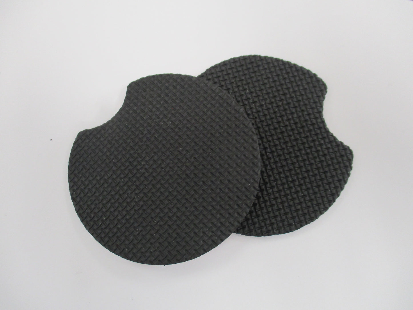Set of 2 Absorbent Neoprene and Rubber Car Coasters - Sublimated Gnome With Hearts