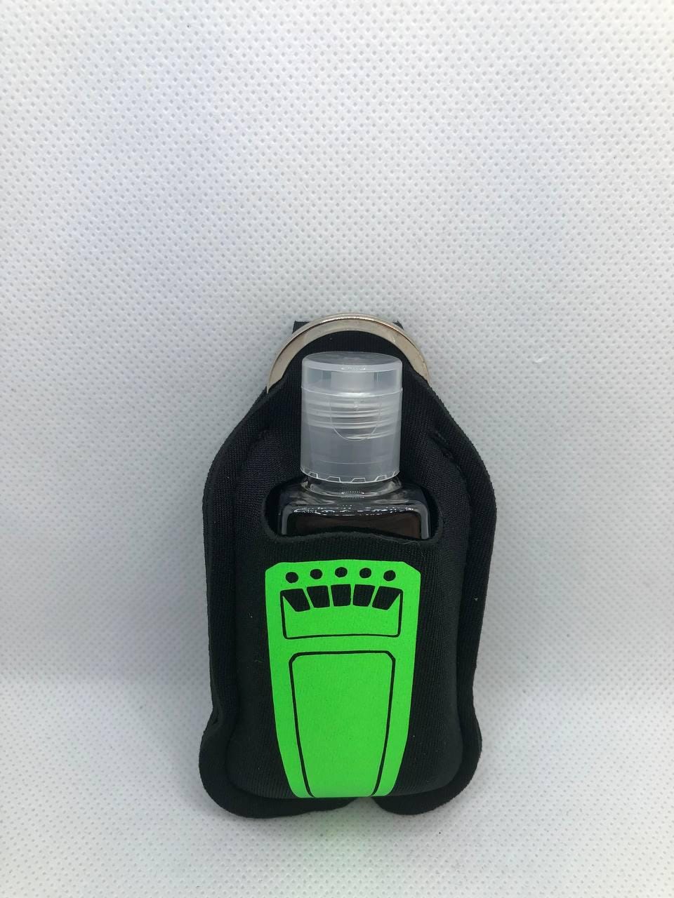 Black Glow In The Dark EMF Reader with "My EMF Reader and I Have a Strong Connection" Hand Sanitizer Keychain/Lotion Keychain/Sunscreen