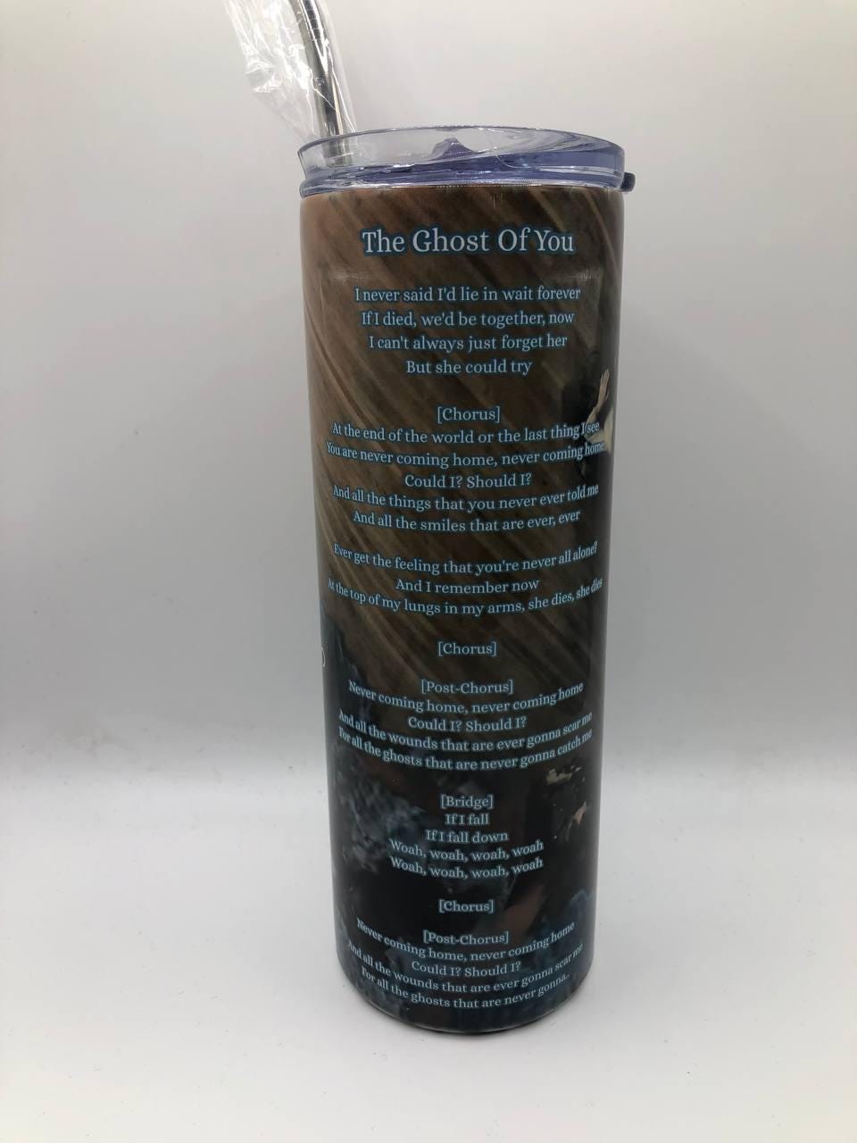 Custom Alternative Rock Band Album Cover or Song Scene Lyric Tumbler •Emo Band Gift • My Chemical Romance  The Ghost Of You Custom Tumbler