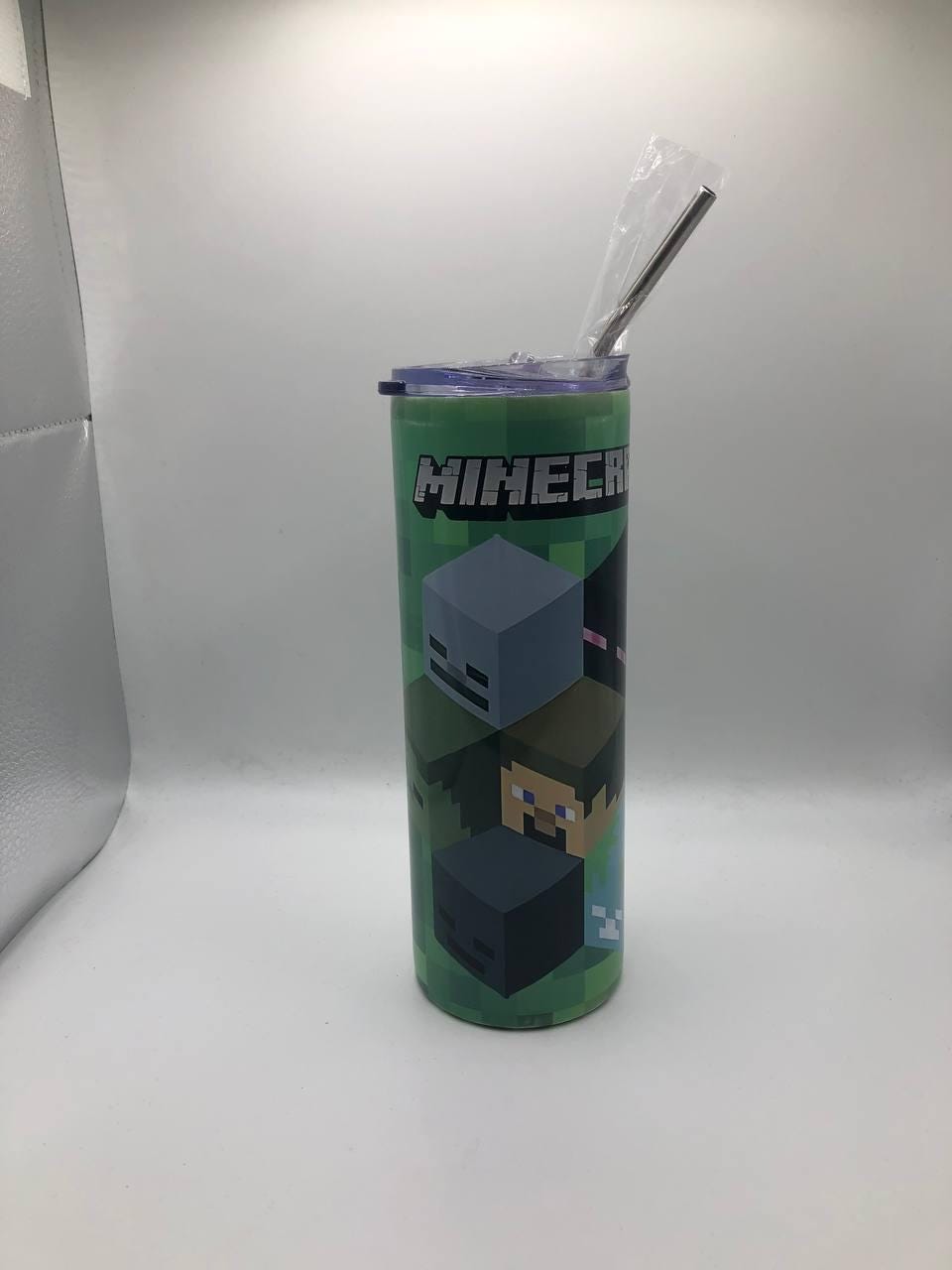 Minecraft Inspired Character Stainless Steel Tumbler/ Gamer Tumbler/Gamer gift Drinkware