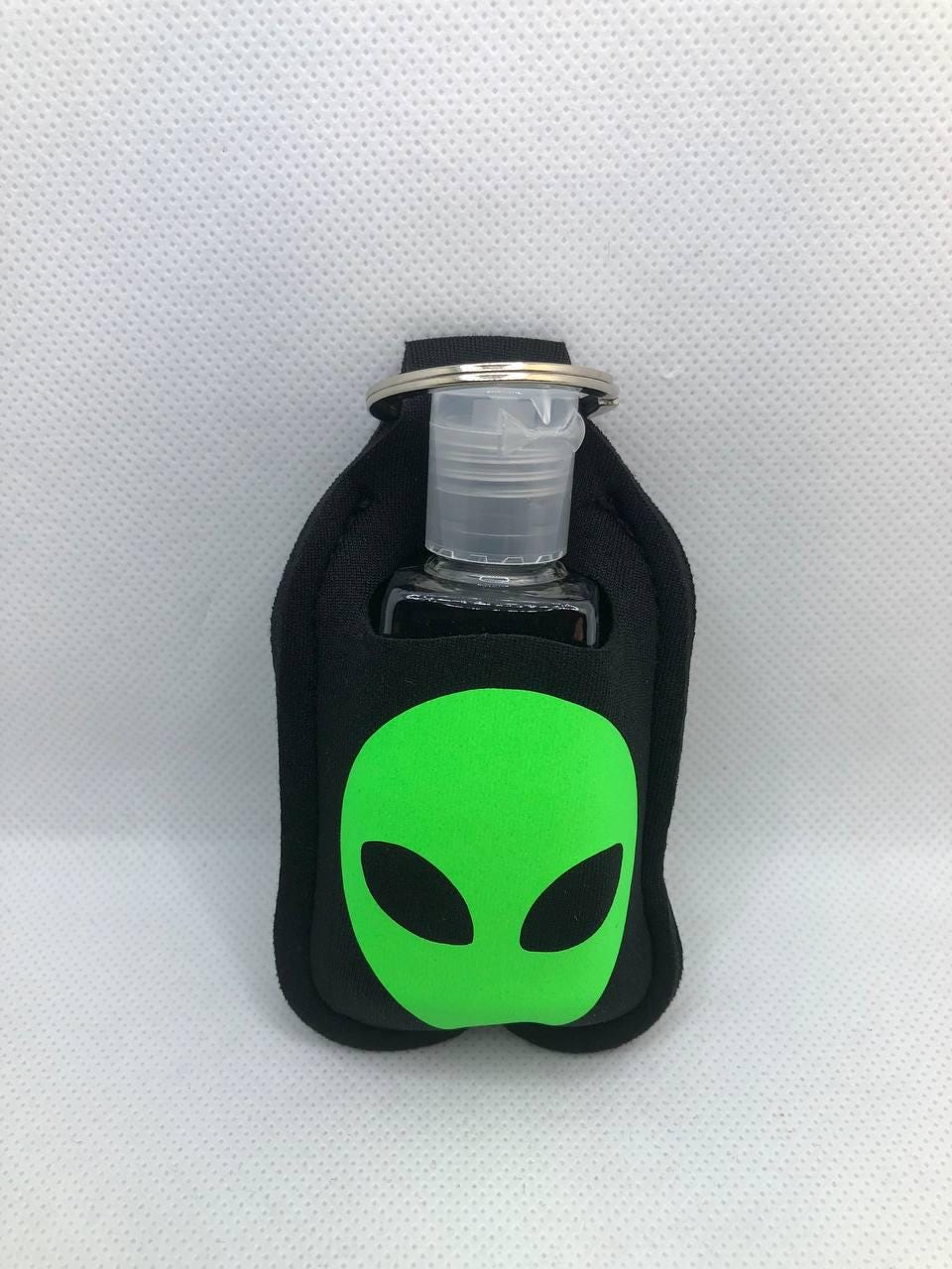 Black Glow In The Dark Alien with "Stay Weird" Hand Sanitizer Keychain/Lotion Keychain/Sunscreen
