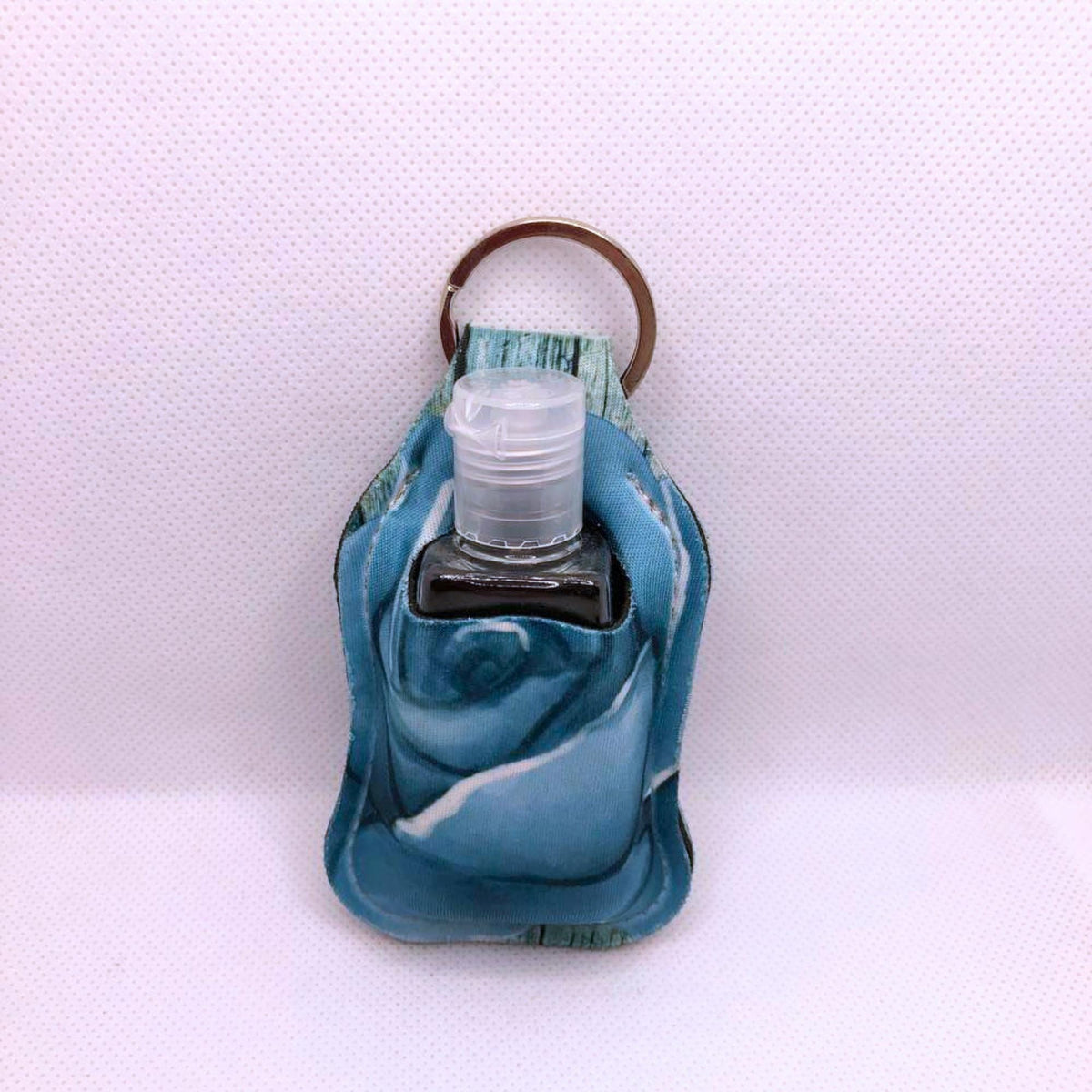 Blue Rose Hand Sanitizer Keychain/Lotion Keychain/Sunscreen Keychain