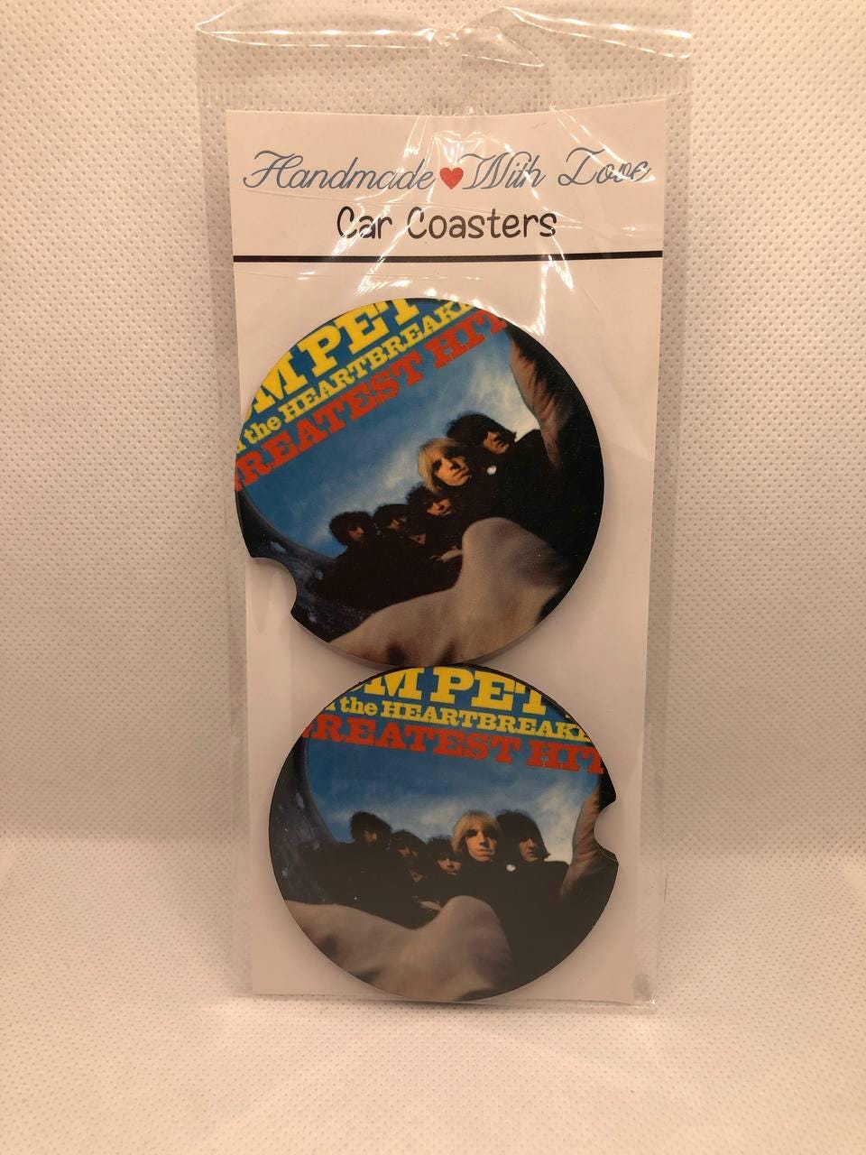 Tom Petty Greatest Hits Album Cover Car Coasters – MDF Music Lover Gift