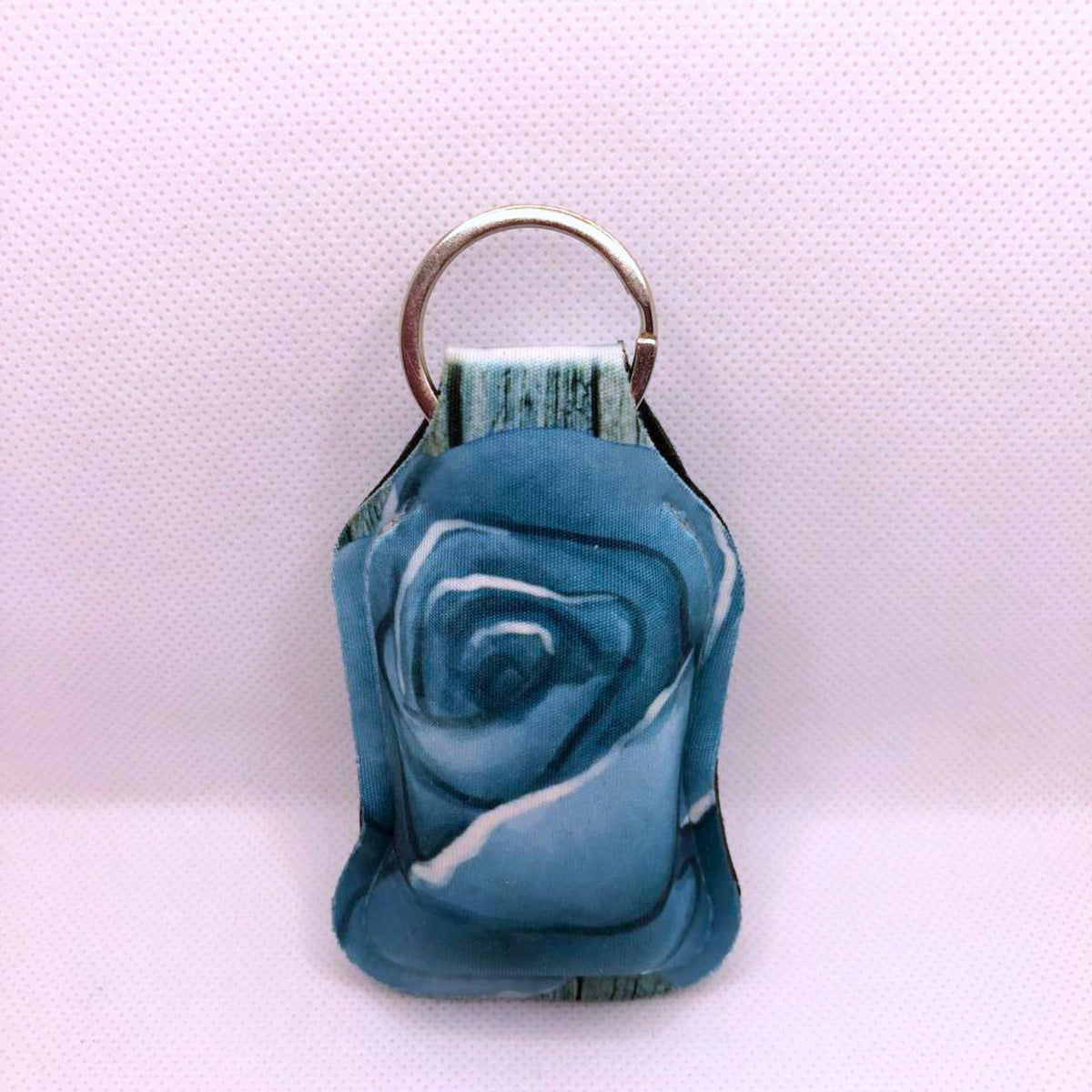 Blue Rose Hand Sanitizer Keychain/Lotion Keychain/Sunscreen Keychain