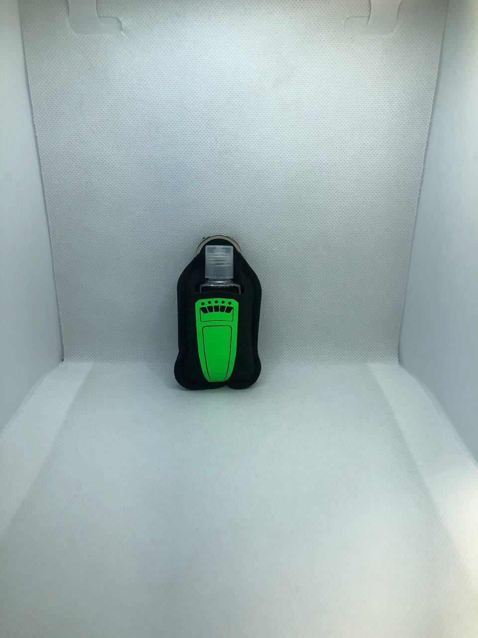Black Glow In The Dark EMF Reader with "My EMF Reader and I Have a Strong Connection" Hand Sanitizer Keychain/Lotion Keychain/Sunscreen
