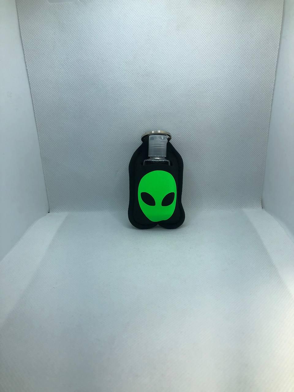 Black Glow In The Dark Alien with "Stay Weird" Hand Sanitizer Keychain/Lotion Keychain/Sunscreen