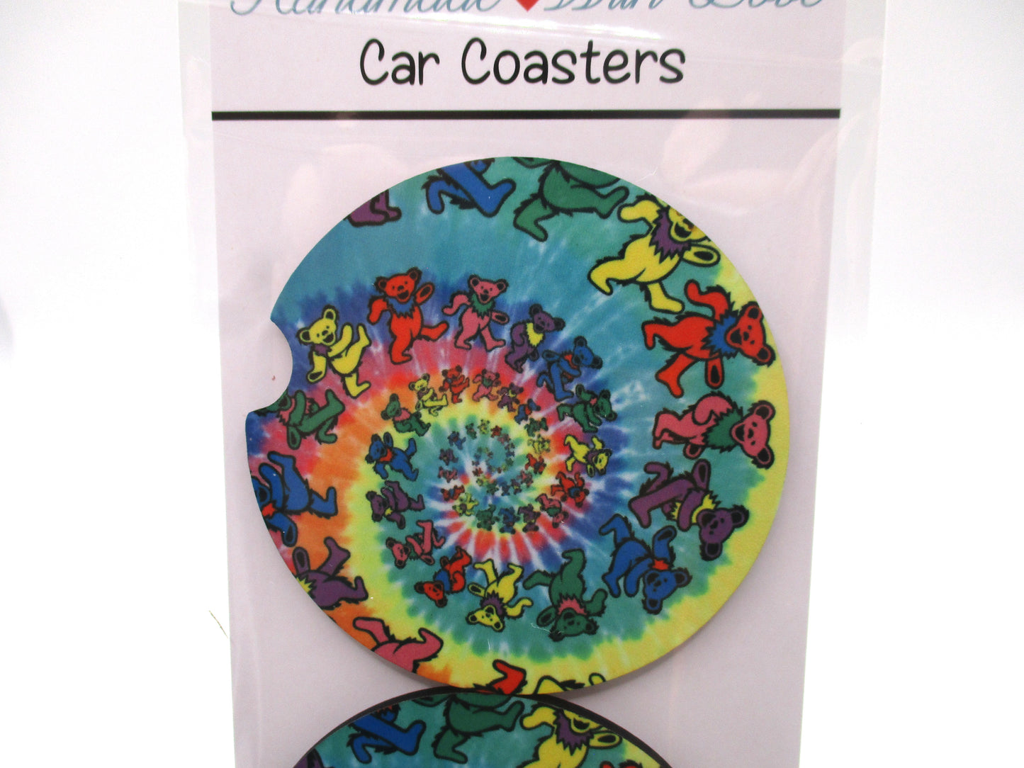 2 MDF Car Coasters - Grateful Dead Bears