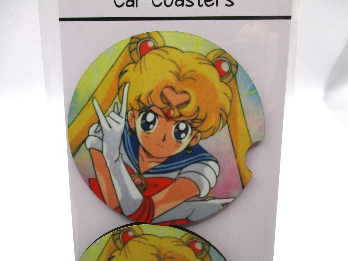 2 MDF Car Coasters - Usagi Moon Princess