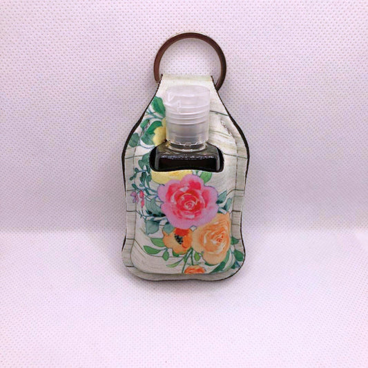 Bright Floral Hand Sanitizer Keychain/Lotion Keychain/Sunscreen Keychain