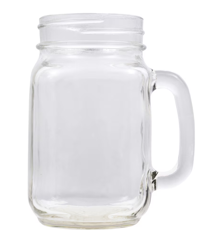 Walk-In Class: Glass Etched 16 oz Iced Tea Glass With Handle