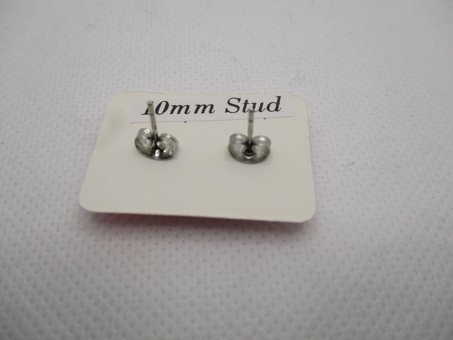10MM Hypoallergenic Stainless-Steel Small Light Pink Flower With Some Glitter Stud Earrings (Not a real dried flower)