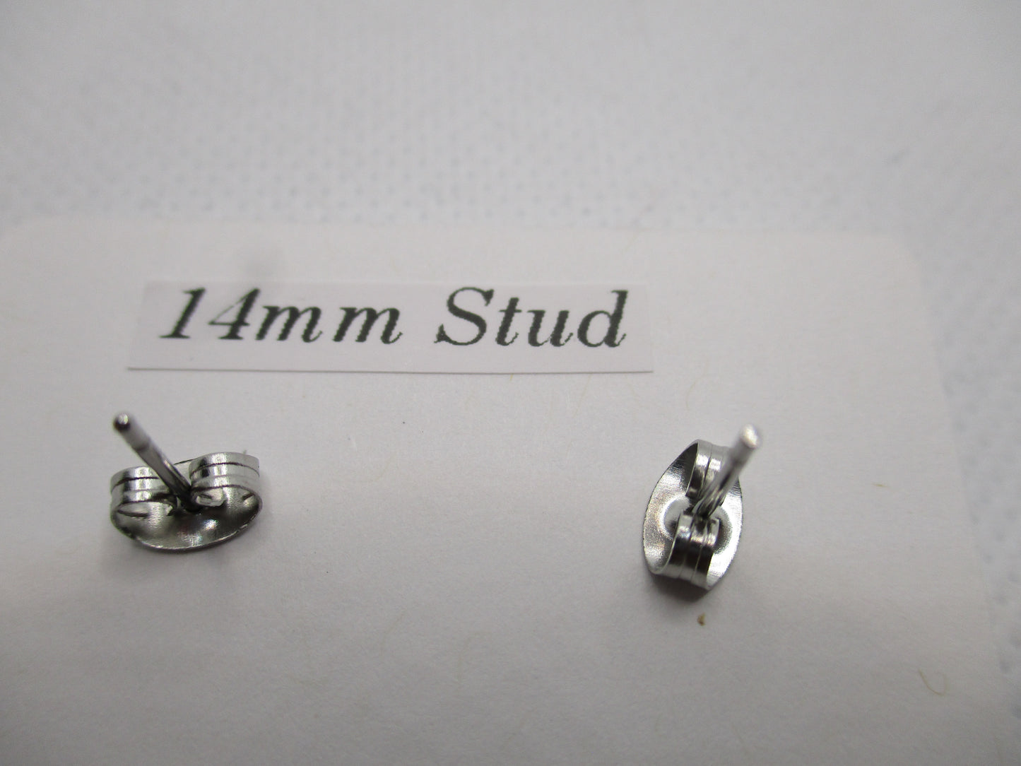 14MM Hypoallergenic Stainless-Steel Small Blue Flower With Some Glitter Stud Earrings (Not a real dried flower)
