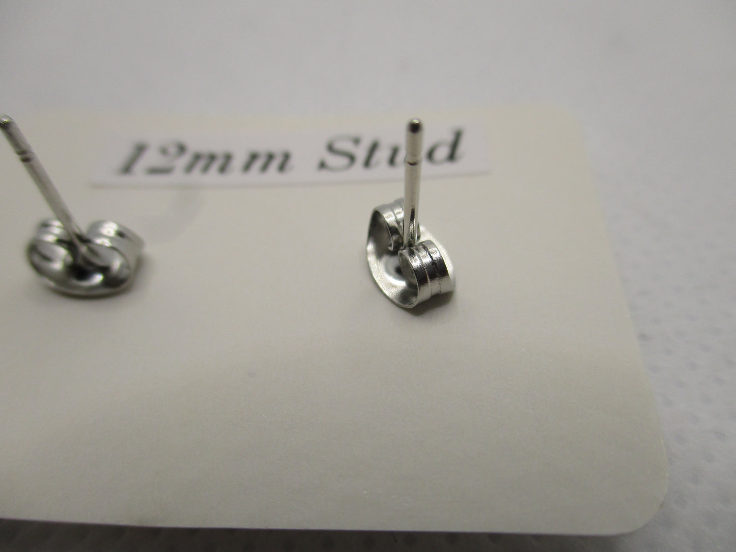 12MM Hypoallergenic Stainless-Steel Small Pink Flower Stud Earrings (Not a real dried flower)