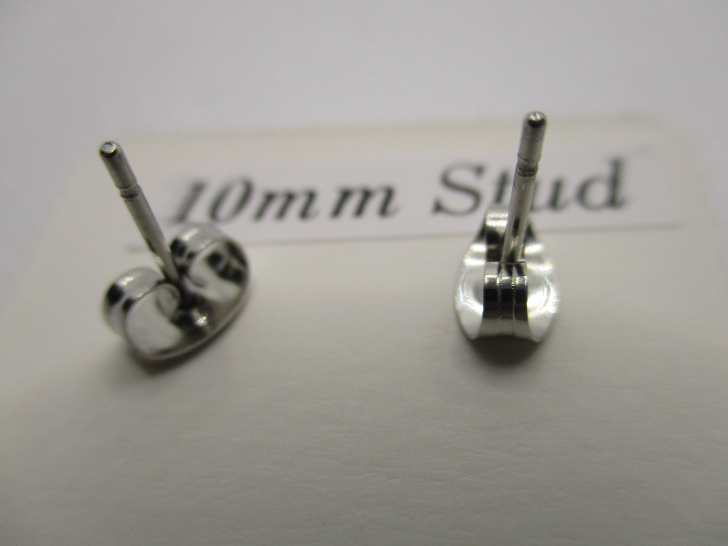 10MM Hypoallergenic Stainless-Steel Small Purple Flower With Some Glitter Stud Earrings (Not a real dried flower)