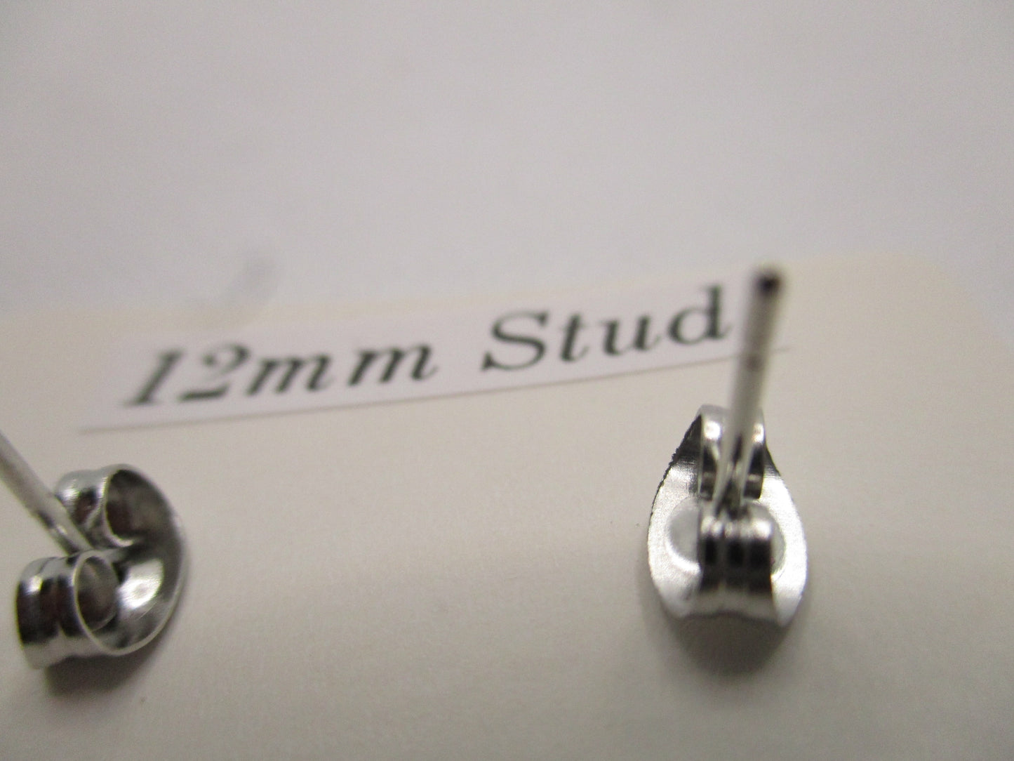 12MM Hypoallergenic Stainless-Steel Small Orange Flower Stud Earrings (Not a real dried flower)