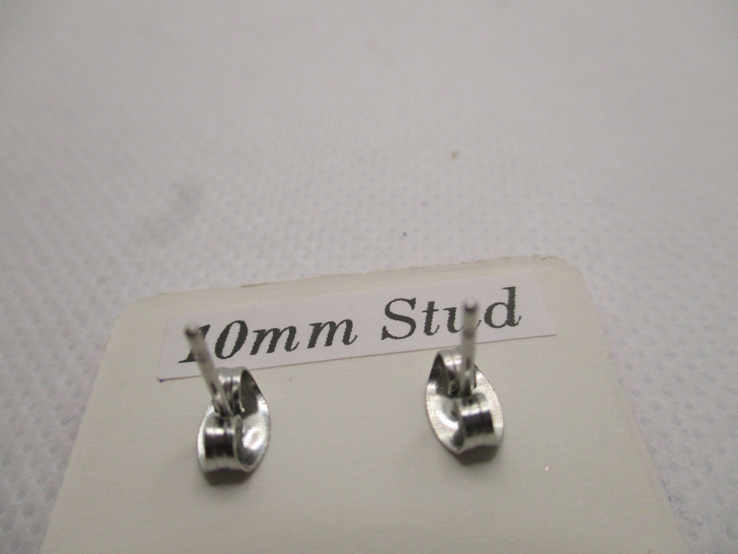 10MM Hypoallergenic Stainless-Steel Small Pink Flower With Some Glitter Stud Earrings (Not a real dried flower)