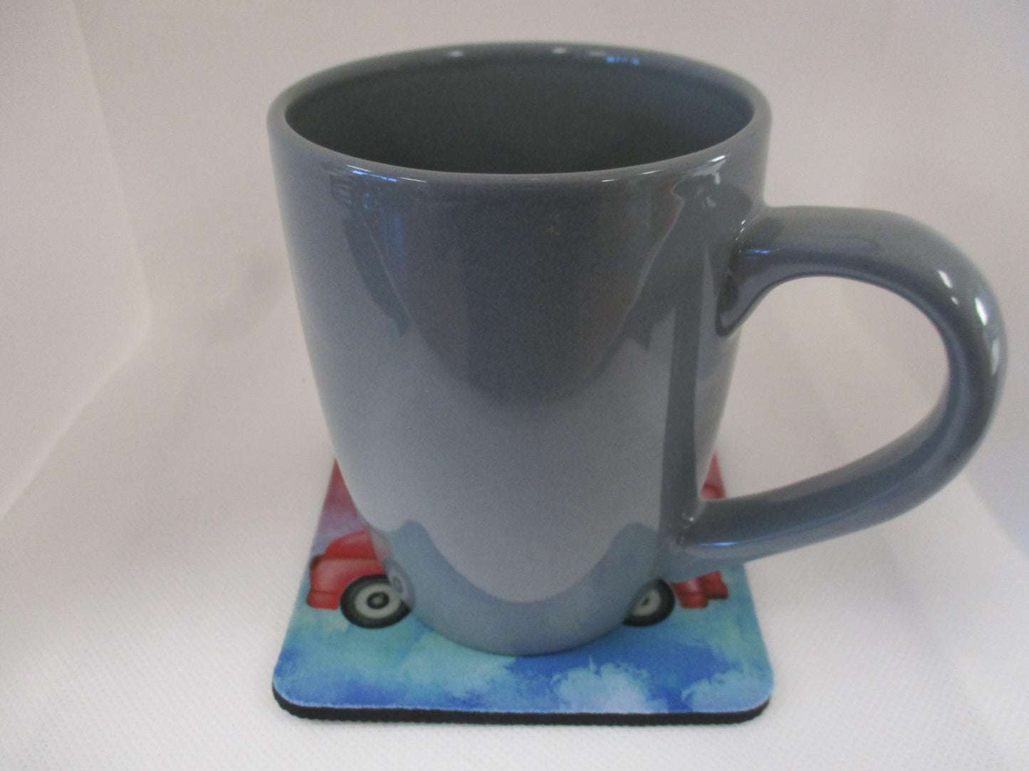 Set of 4 Absorbent Neoprene Square Coasters For Home/RV- Truck With Hearts